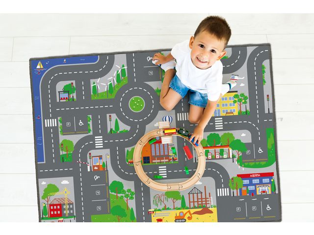 Lekmatta bilar stor 180x130 cm